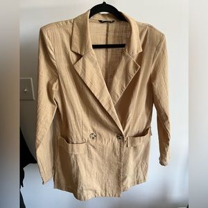 Linen Notch Collar Blazer